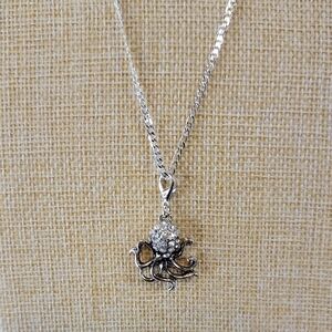 Sterling Silver Octopus Pendant Necklace